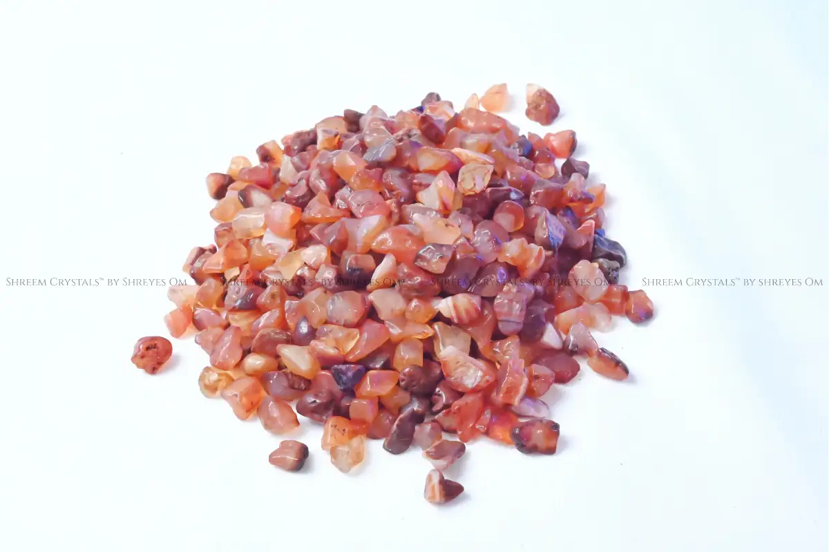 Carnelian Chips – Shreem Crystals