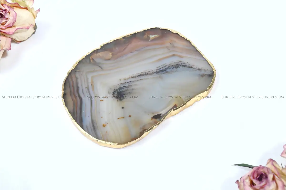 Black Agate Coaster 1