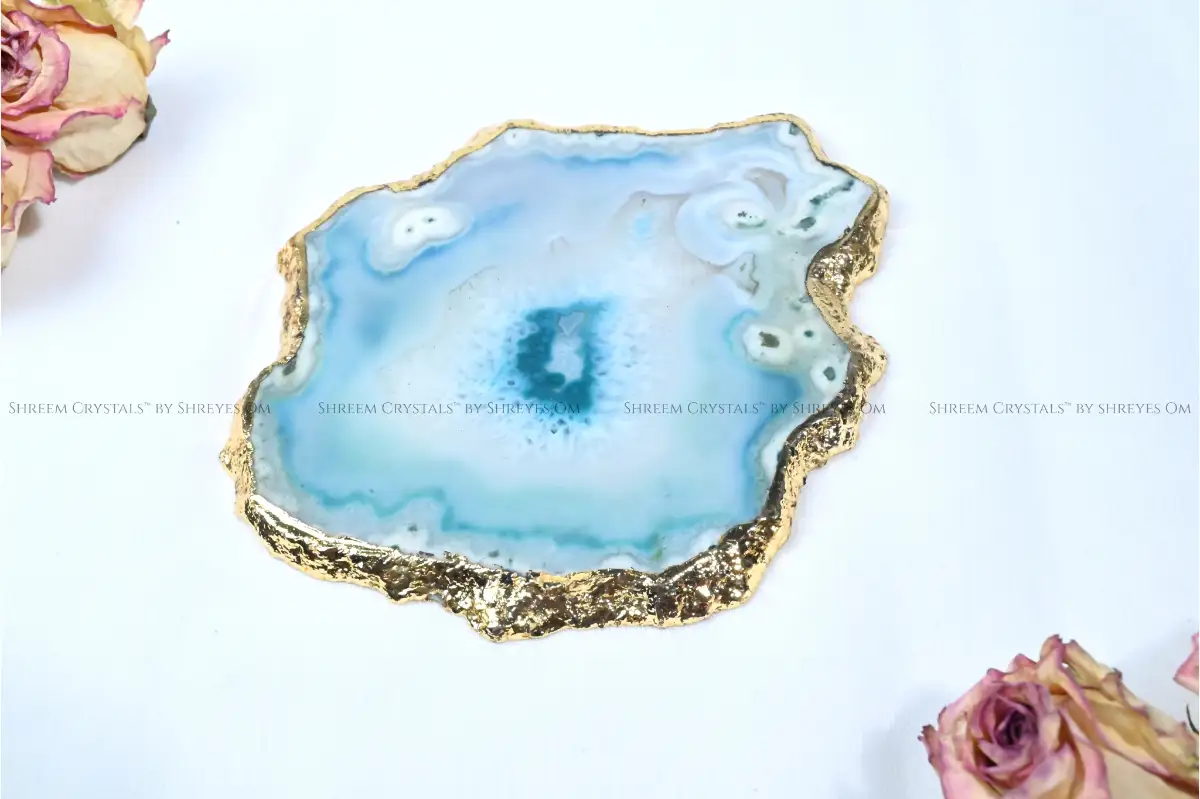 Blue Agate Coaster 1