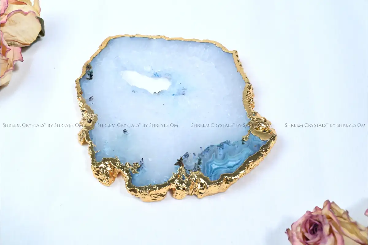 Blue Agate Coaster 2