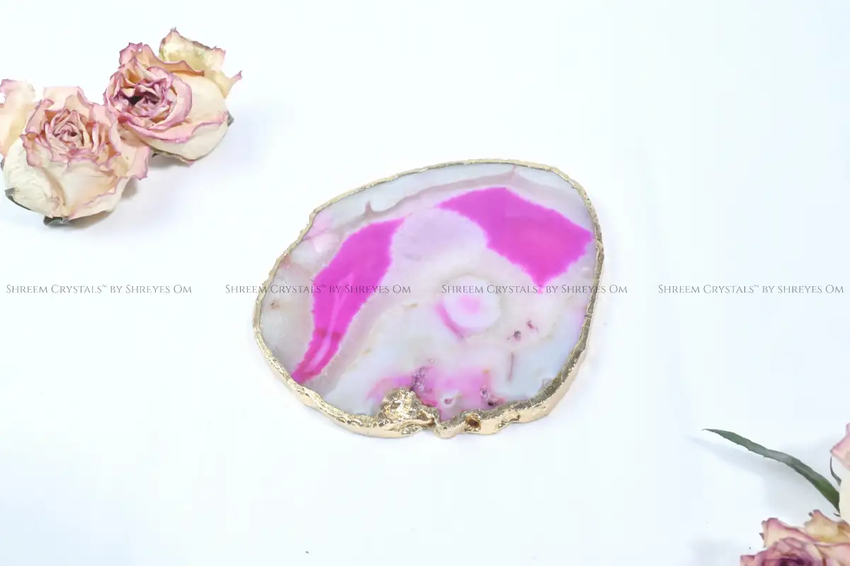 Pink Agate Coaster 2