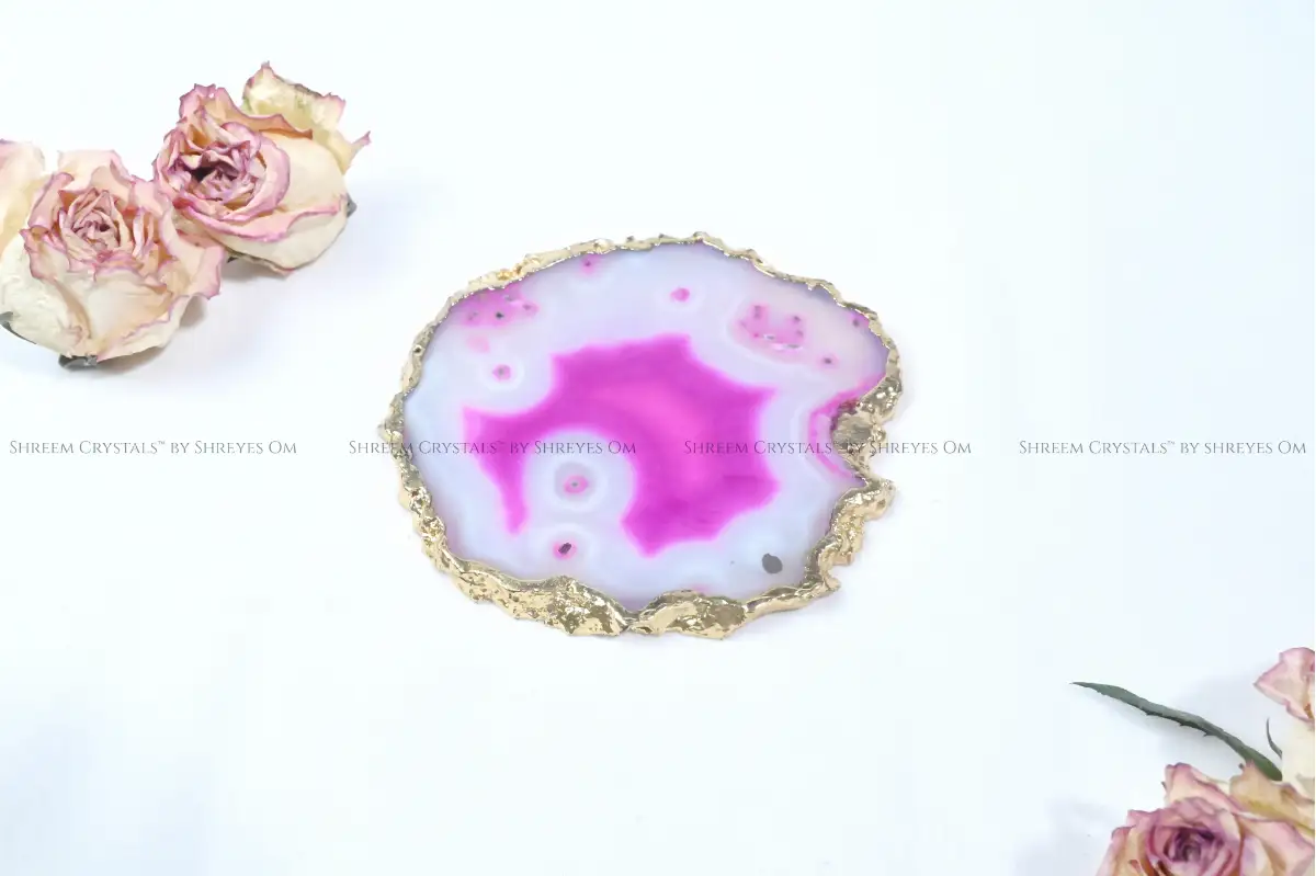 Pink Agate Coaster 3