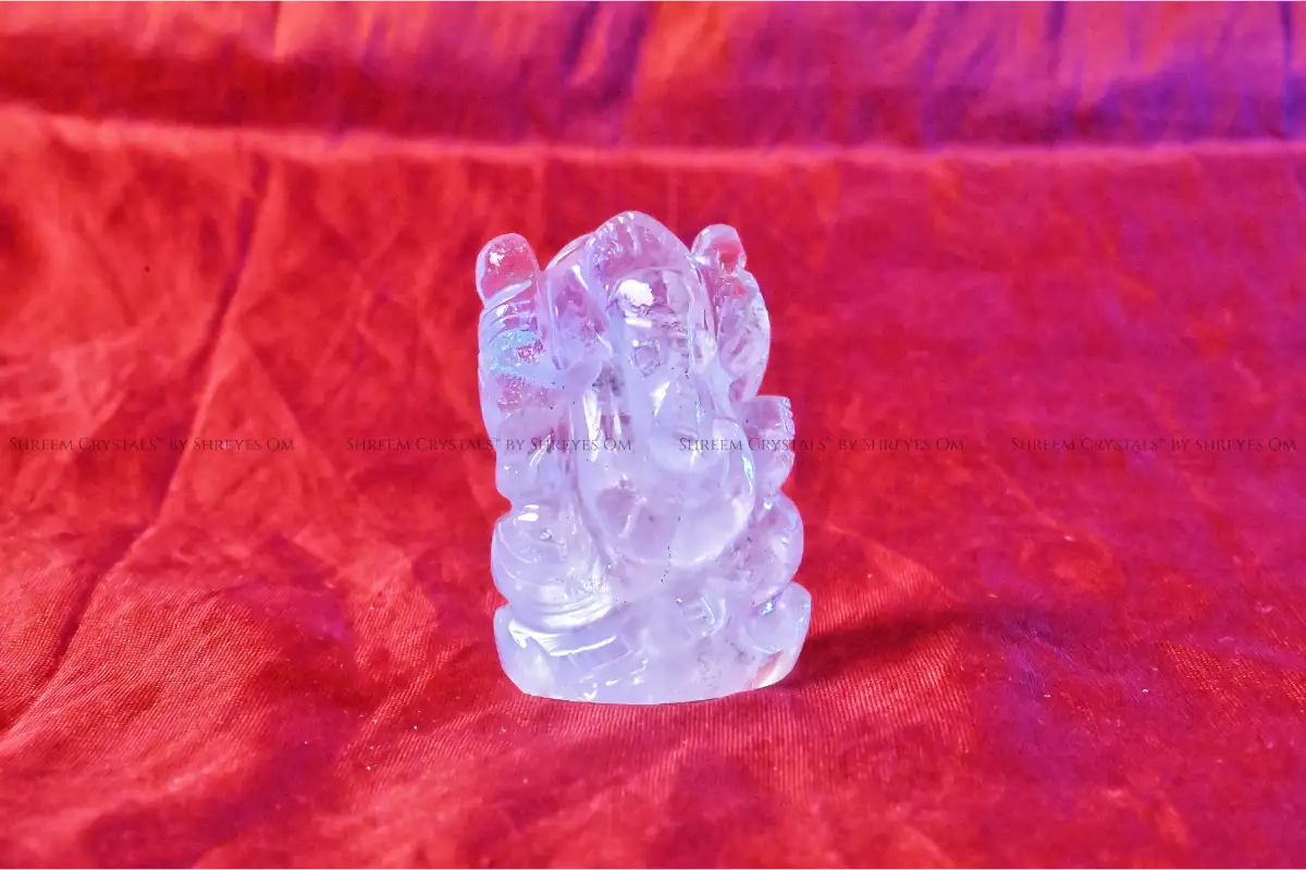 Clear Quartz Ganesha M2 – Shreem Crystals