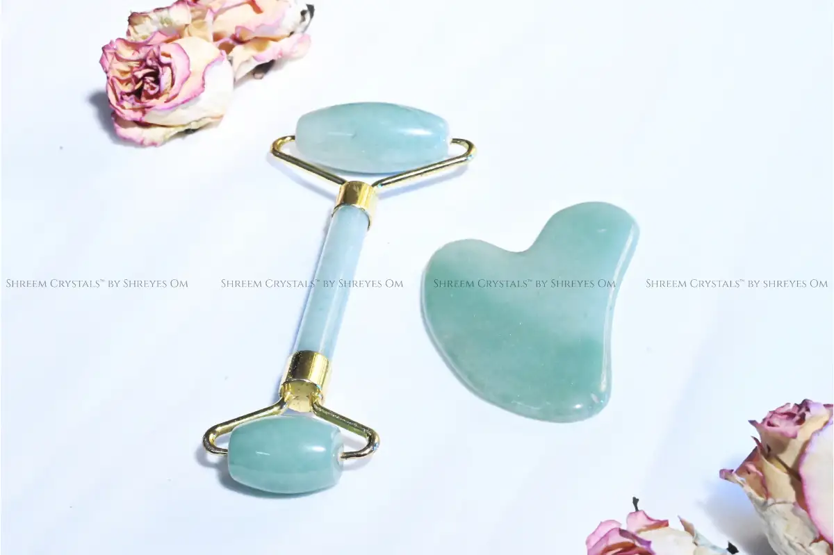 Green Aventurine Roller + Gua Sha Combo