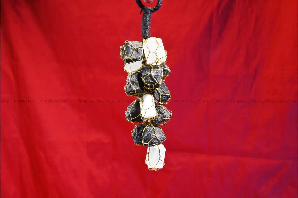 Black Tourmaline + Selenite Hanger
