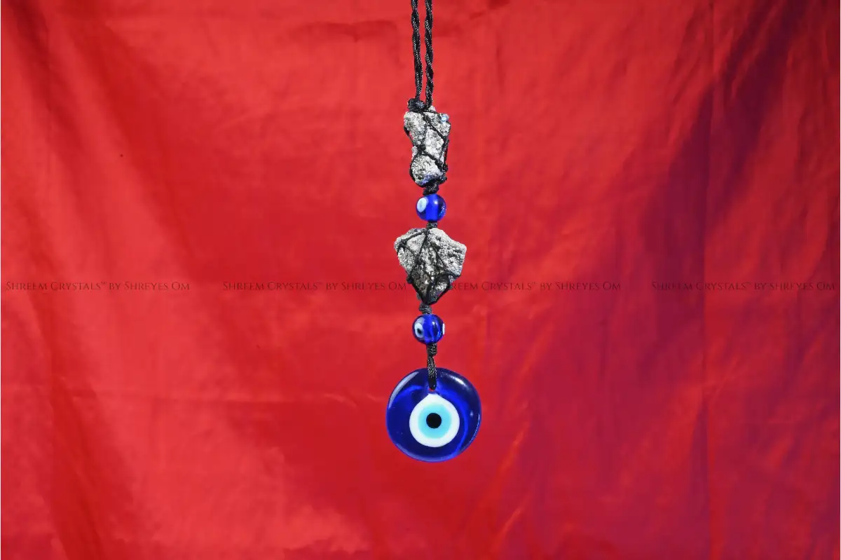 Pyrite Evil Eye Hanger