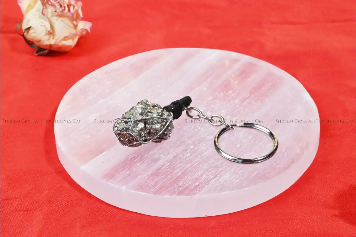 Pyrite Cluster Keychain – Shreem Crystals