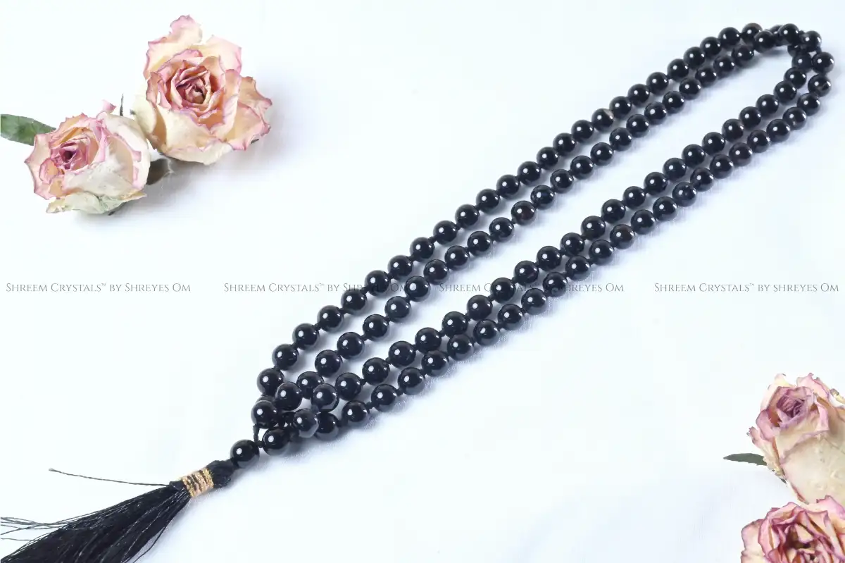 Black Tourmaline Mala (knotted)