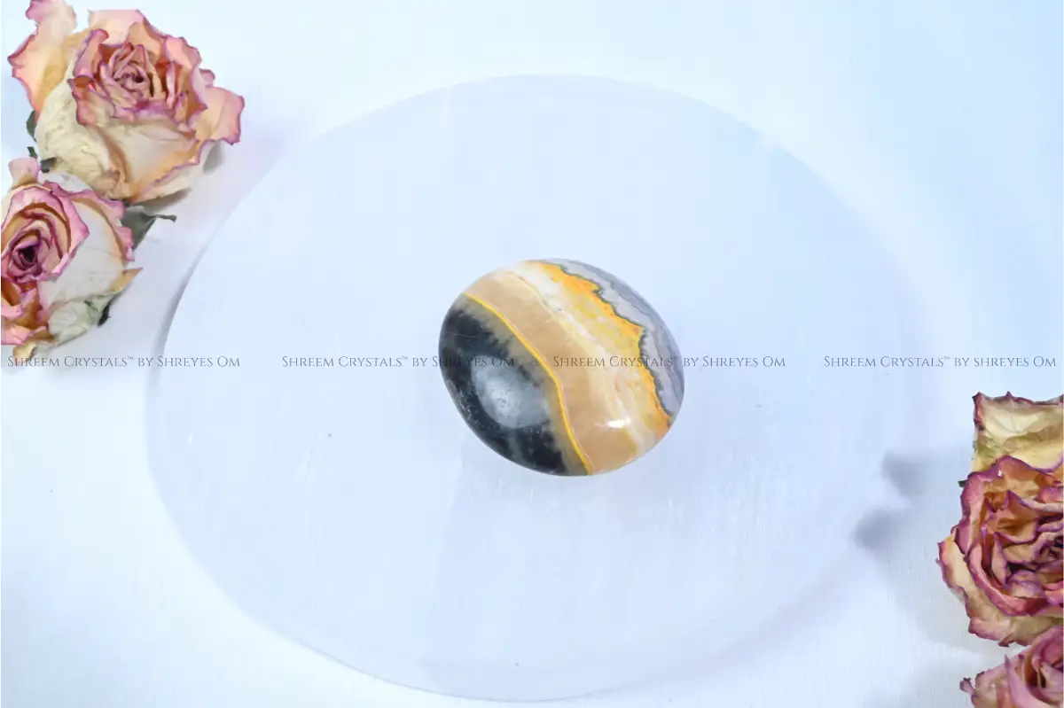 Bumblebee Jasper Palm Stone – Shreem Crystals