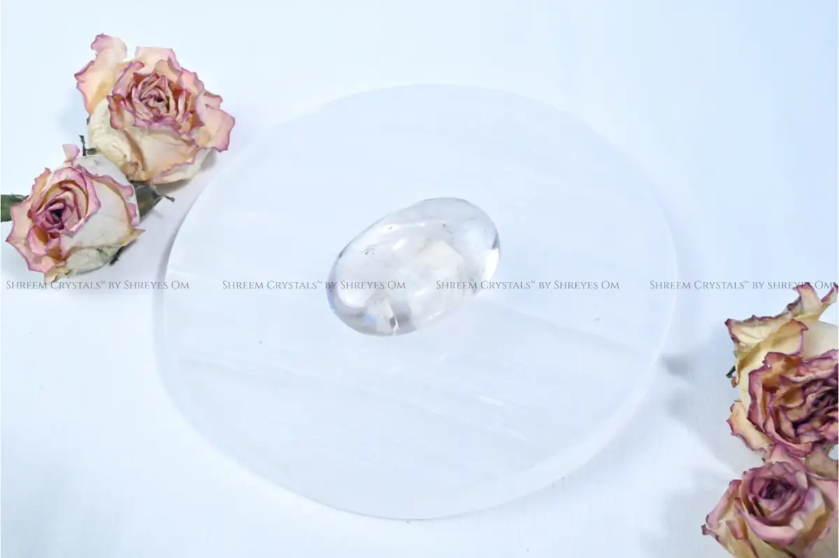 Clear Quartz Palm Stone – Shreem Crystals