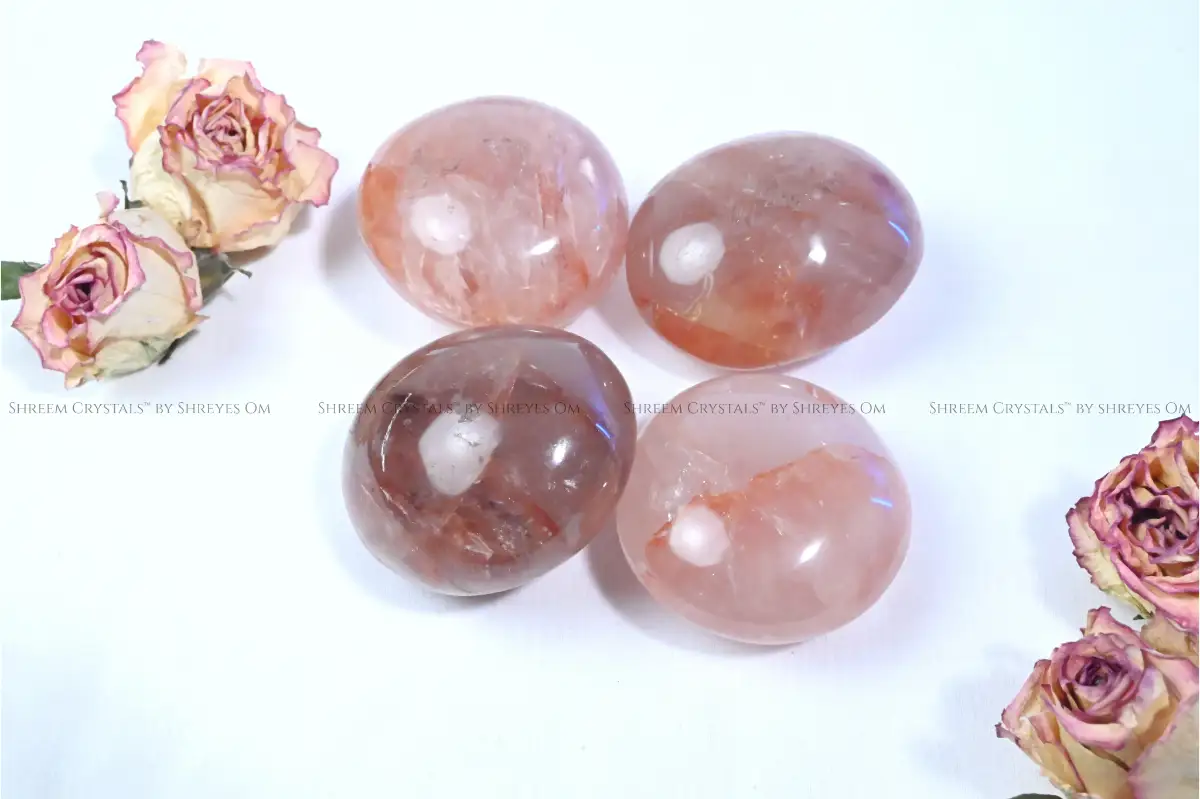 Fire Quartz Palm Stone – Shreem Crystals