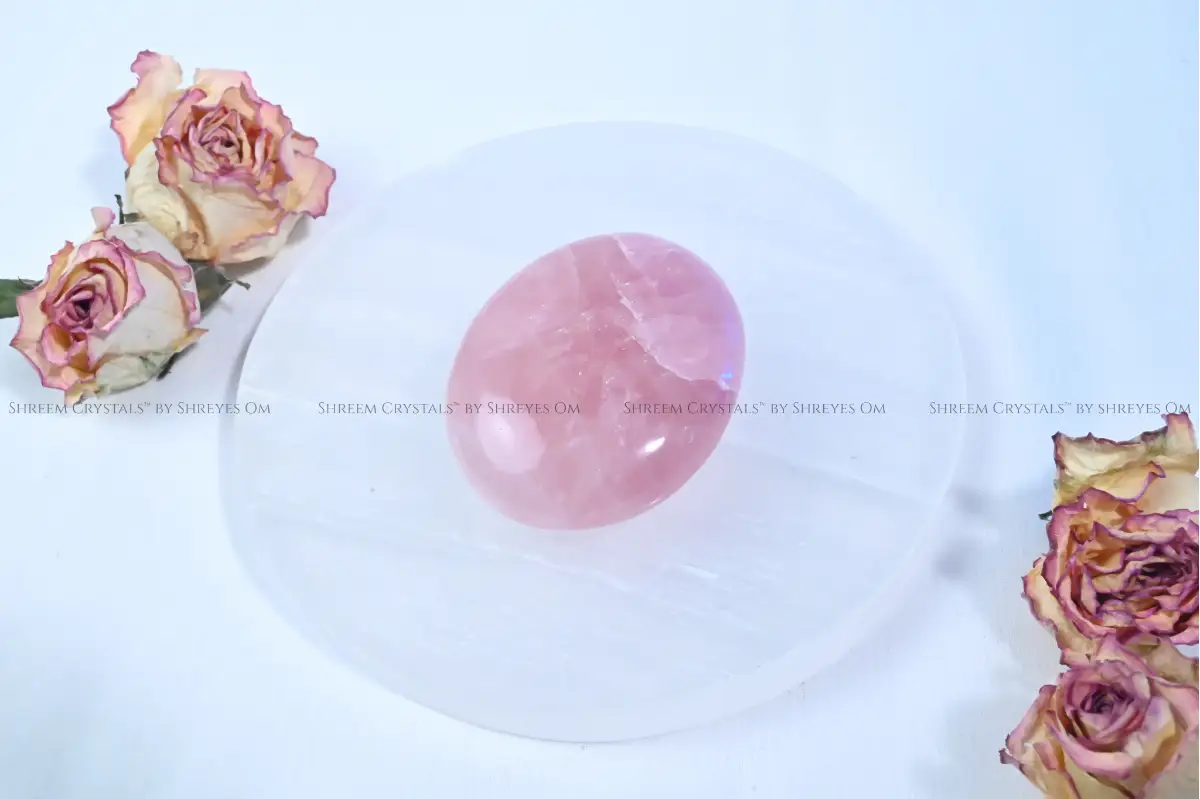 Rose Quartz Dark Palm Stone B