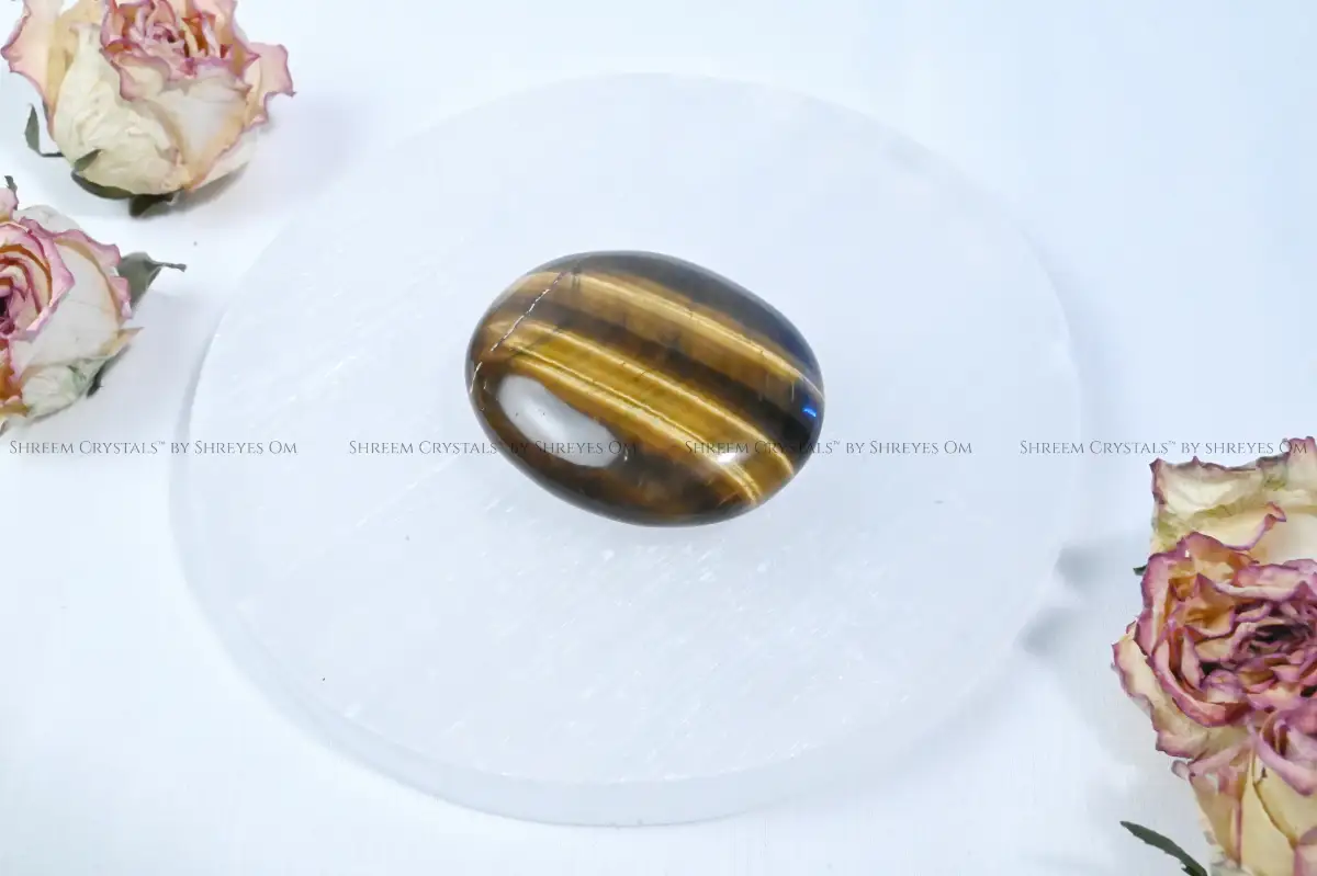 Tiger Eye Palm Stone