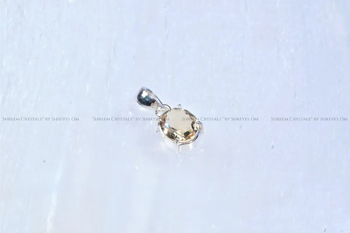 Faceted Citrine Pendant – Shreem Crystals