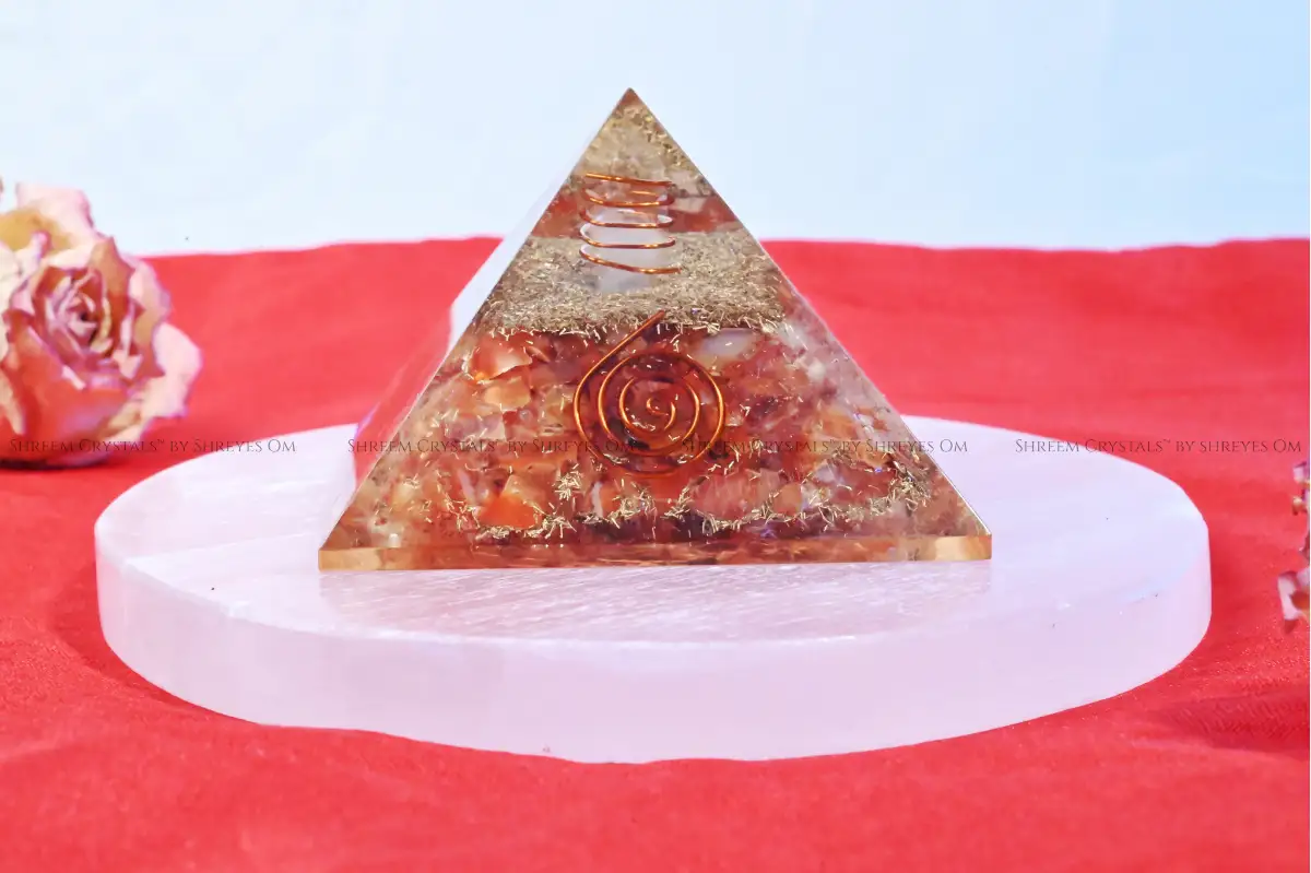 Red Carnelian Orgone Pyramid