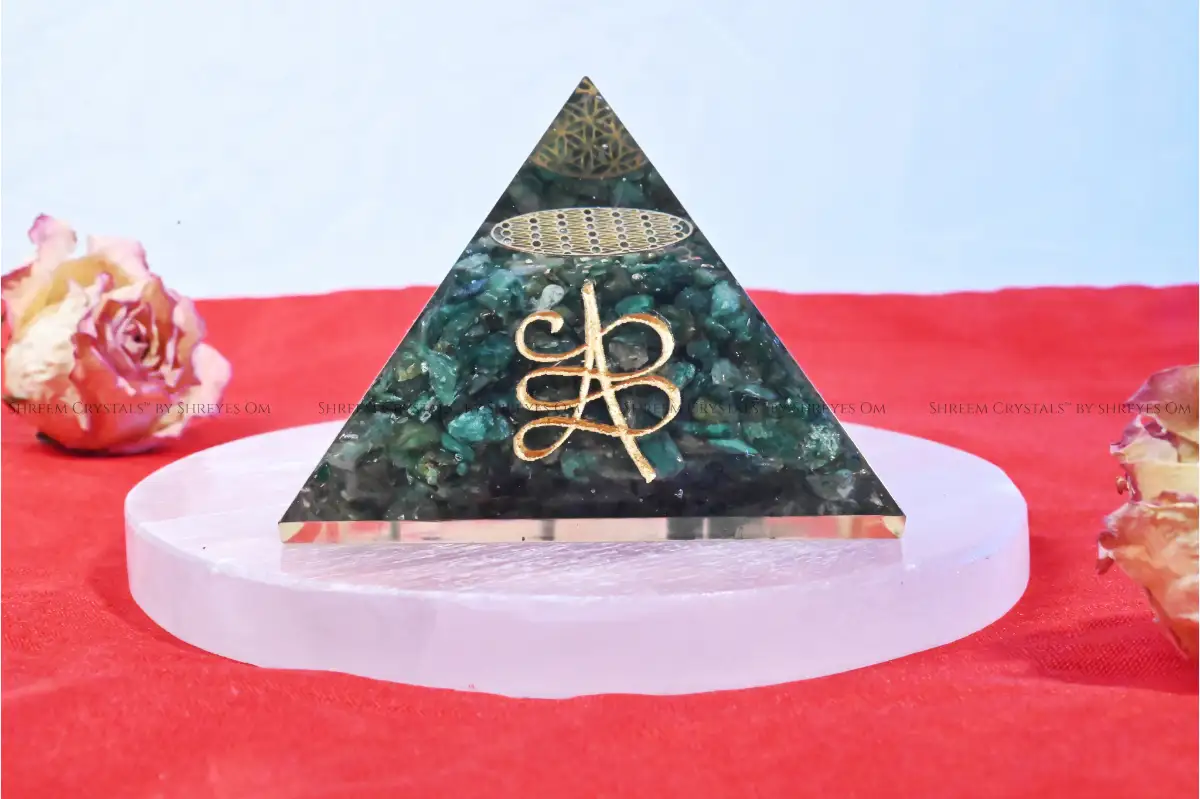 Green Jade Zibu Orgone Pyramid