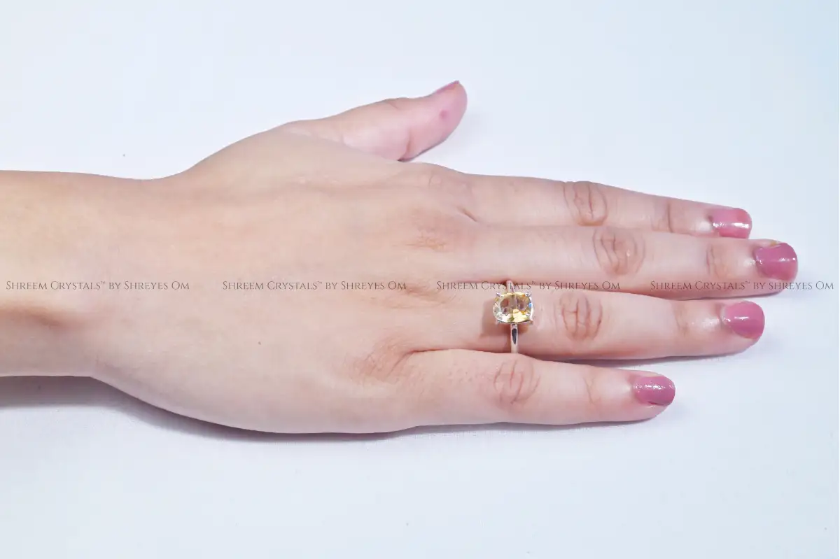 Faceted Citrine Ring – Shreem Crystals