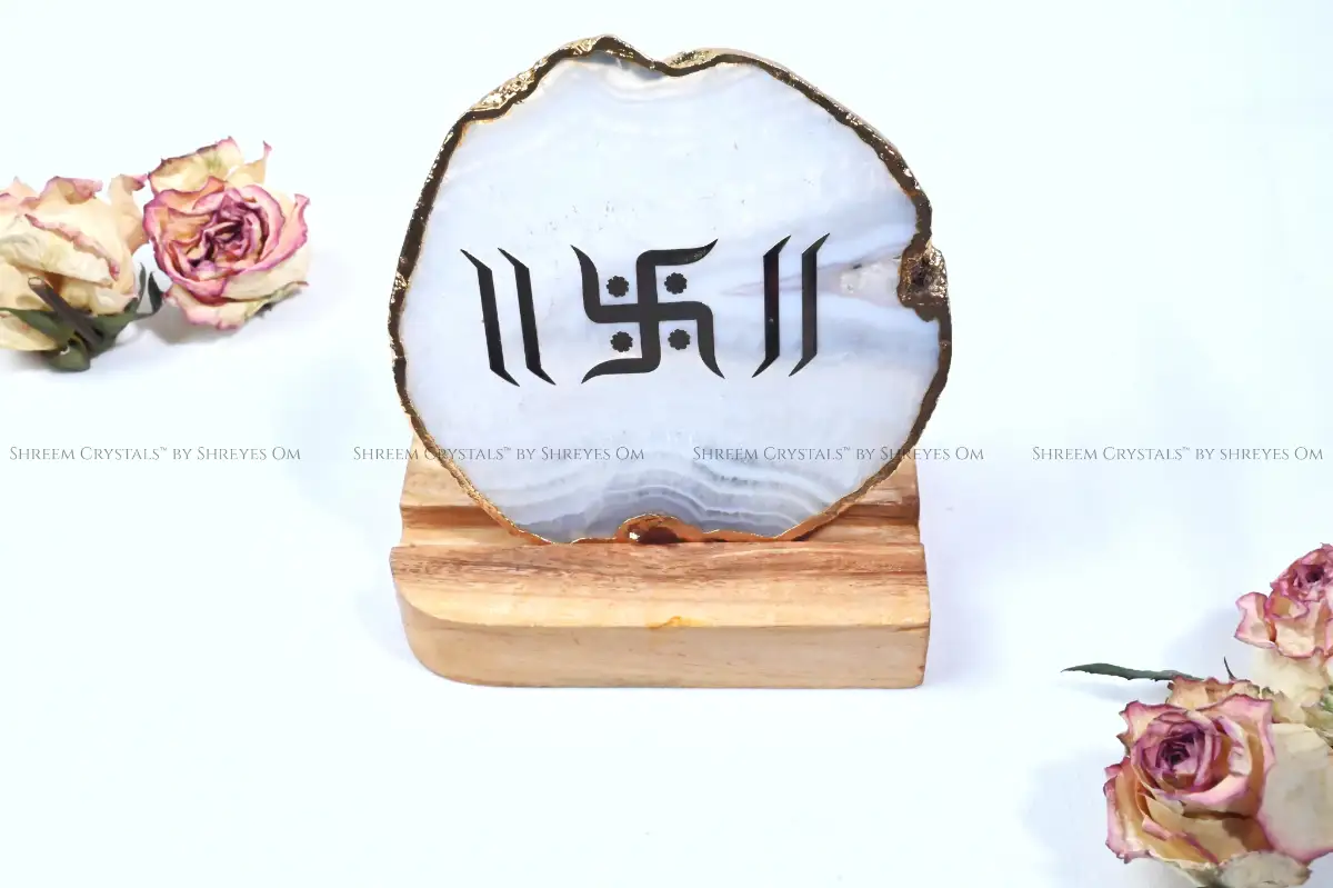 Swastik Agate Showpiece – Shreem Crystals