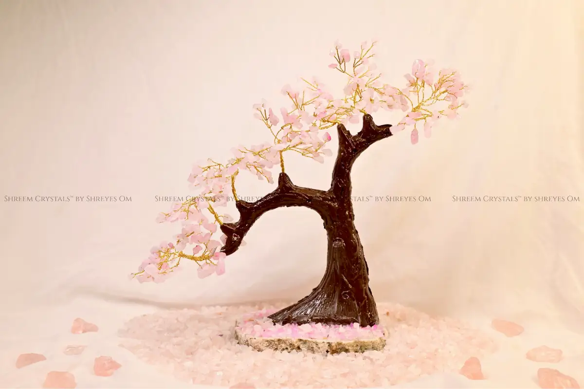 Rose Quartz Bonsai Tree – Shreem Crystals
