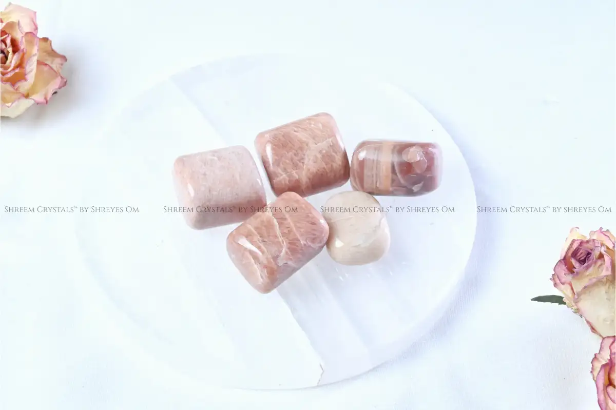 Peach Moonstone Tumbles