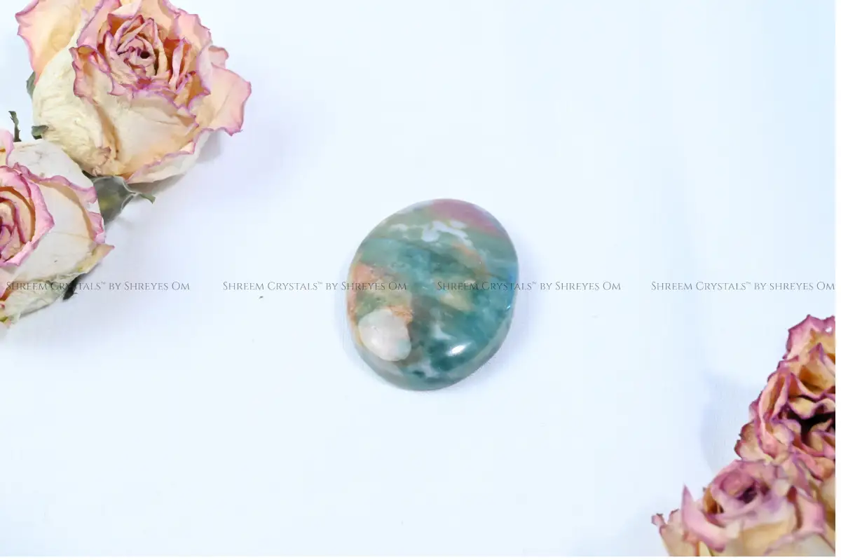 Moss Agate Worry Stone